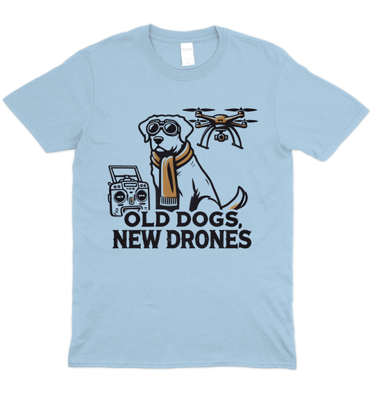 Old Dog New Tricks Drone Graphic T-Shirt