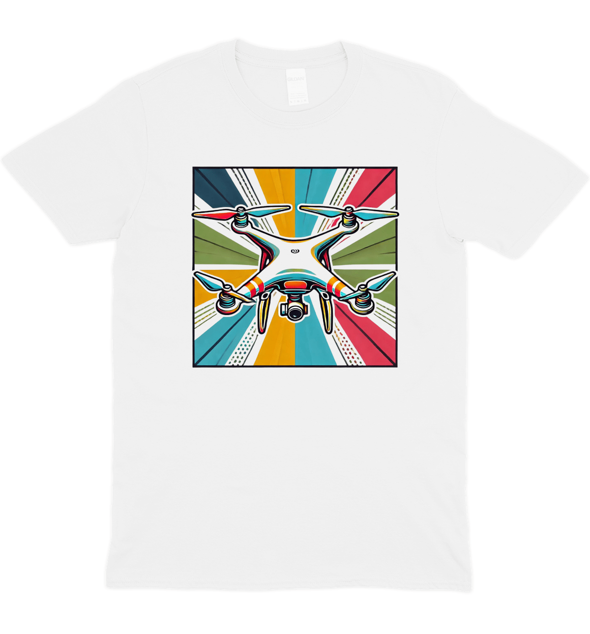 Comic Drone Graphic T-Shirt