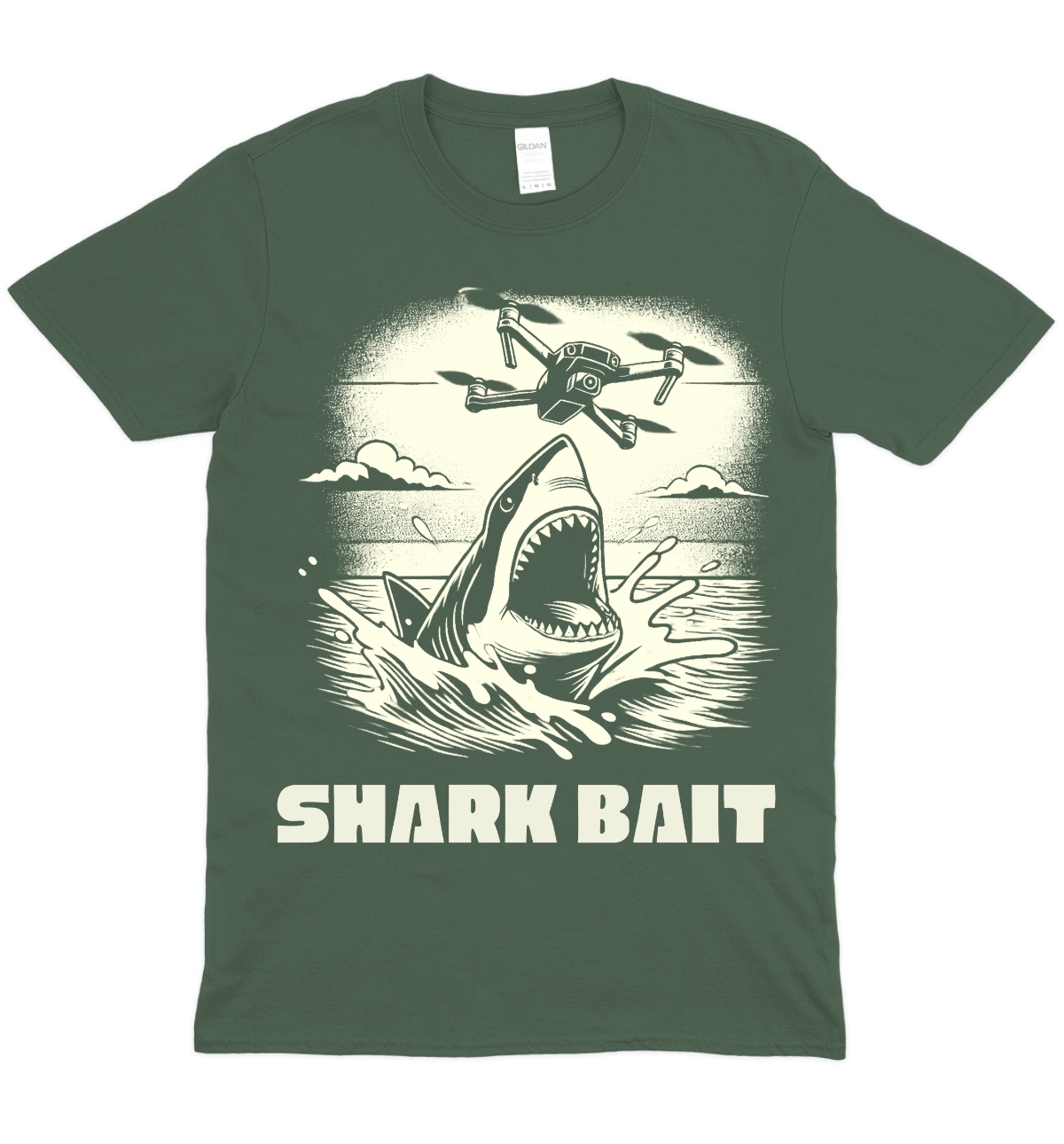 Shark Bait Drone Graphic T-Shirt