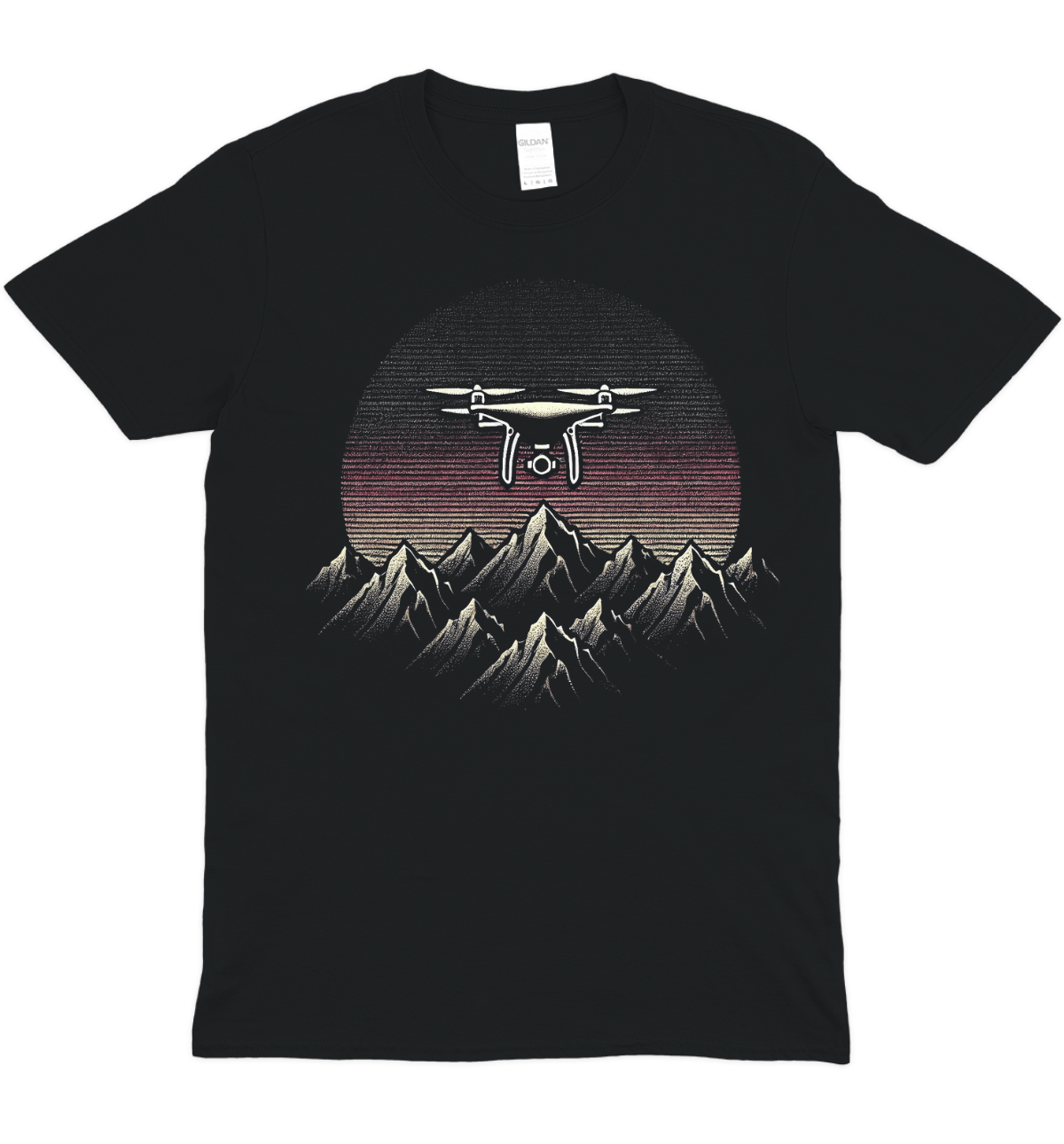 Faded Horizon Drone Graphic T-Shirt