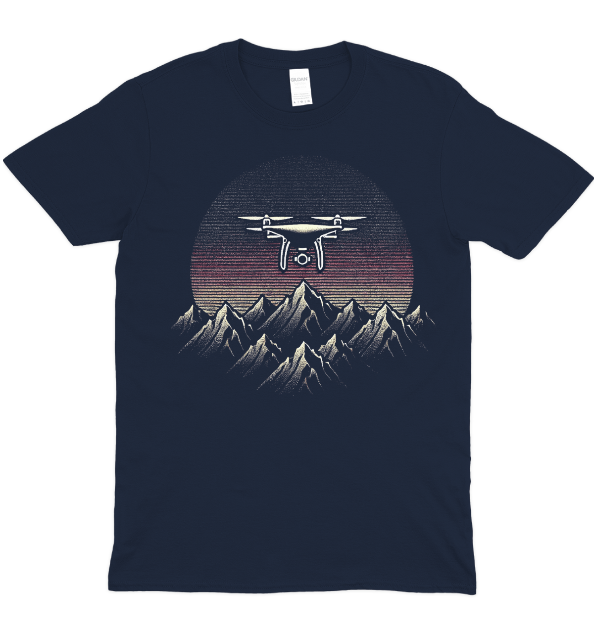 Faded Horizon Drone Graphic T-Shirt