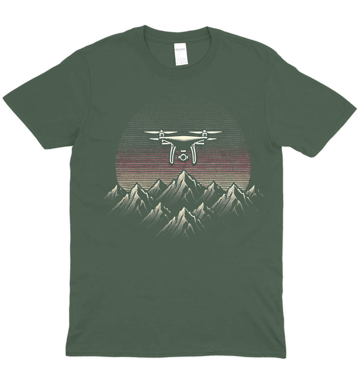 Faded Horizon Drone Graphic T-Shirt