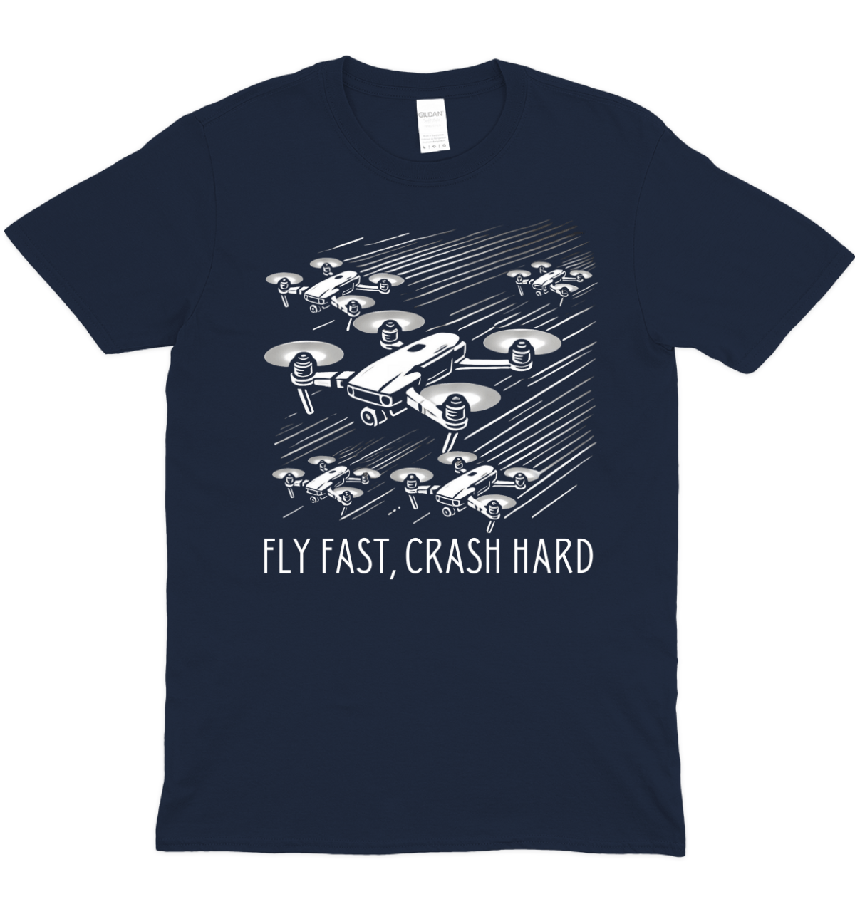 Fly Fast, Crash Hard Drone Graphic T-Shirt