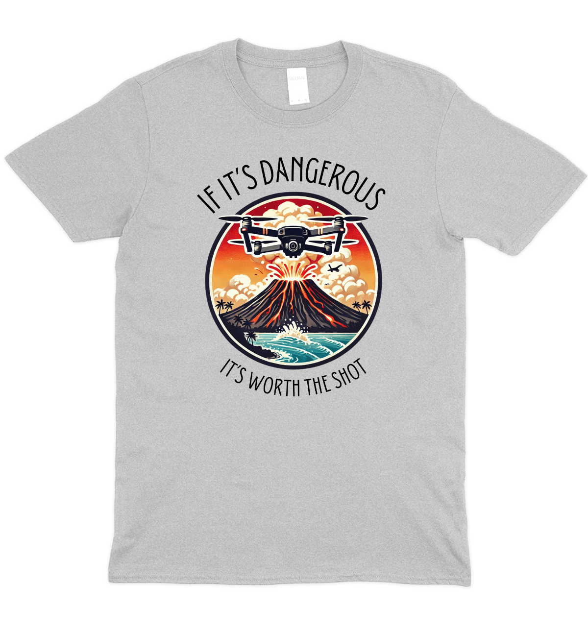 It's Worth The Shot Drone Graphic T-Shirt