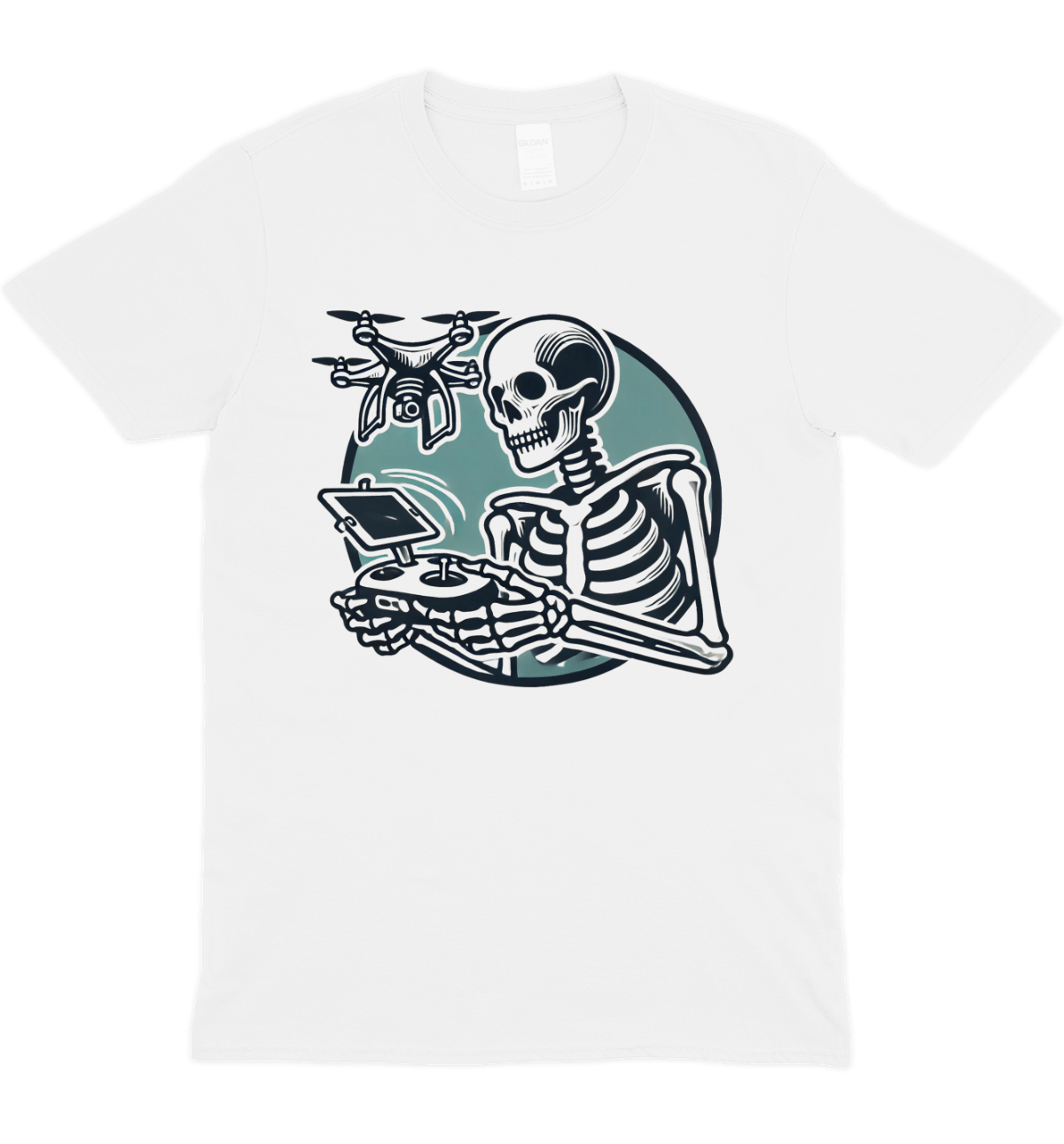 Skeleton Drone Graphic T-Shirt