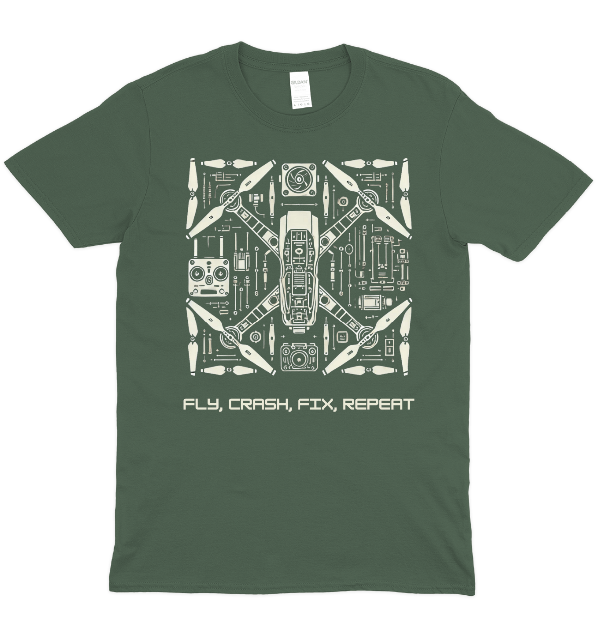 Fly, Crash, Fix, Repeat Graphic T-Shirt