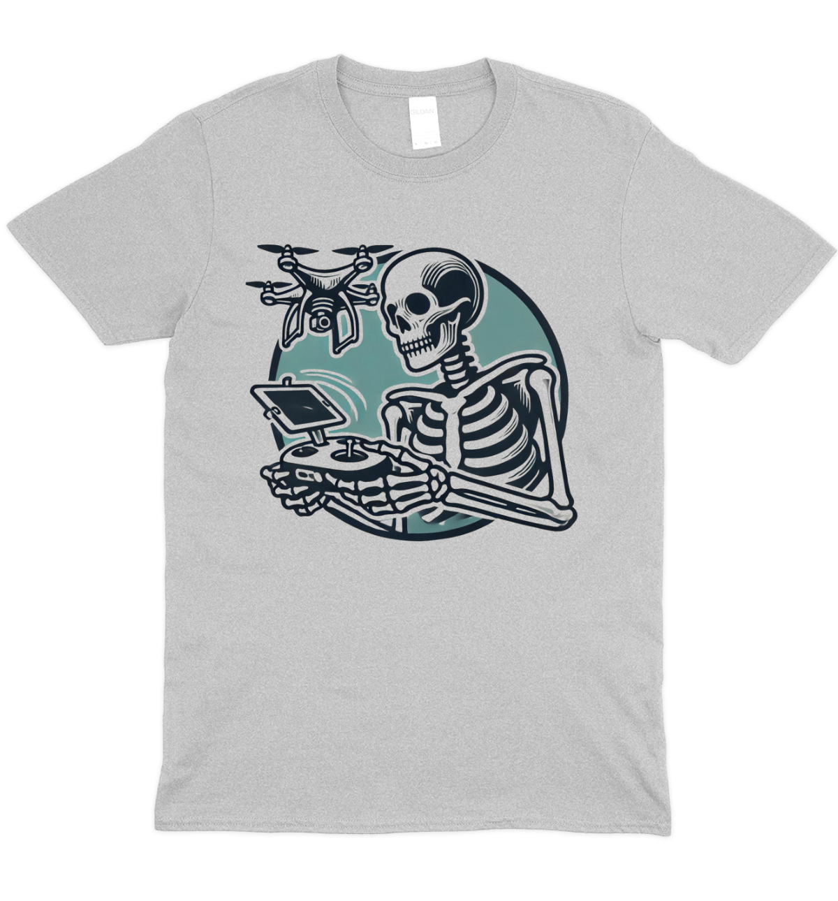 Skeleton Drone Graphic T-Shirt