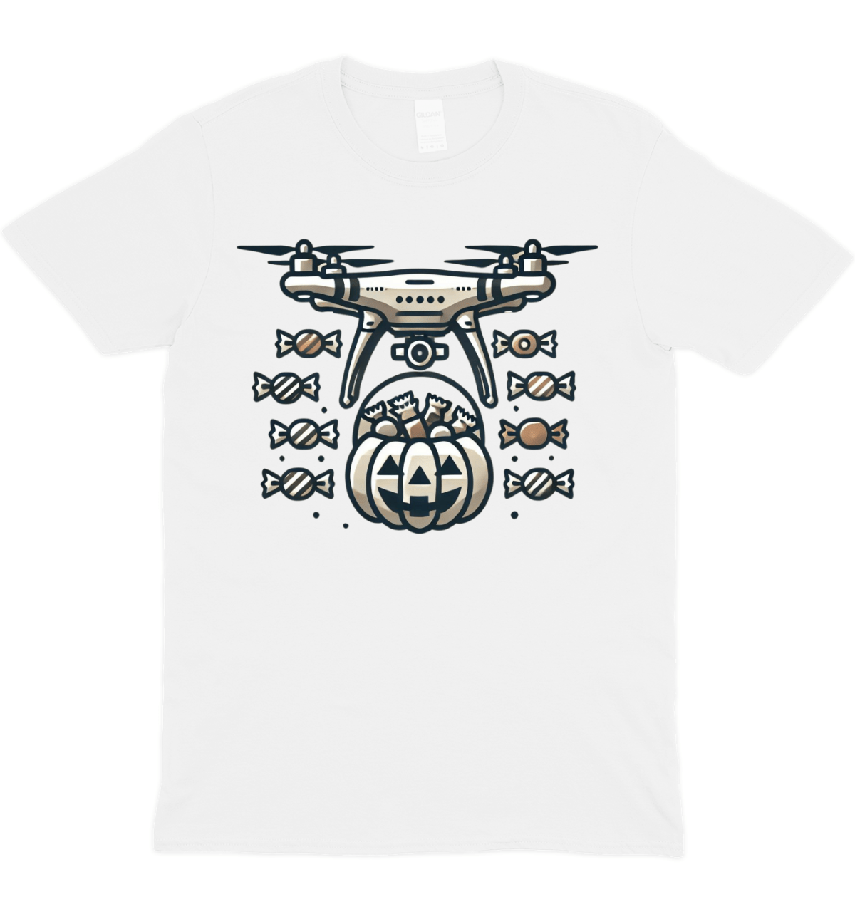 Trick Or Treat Drone Graphic T-Shirt