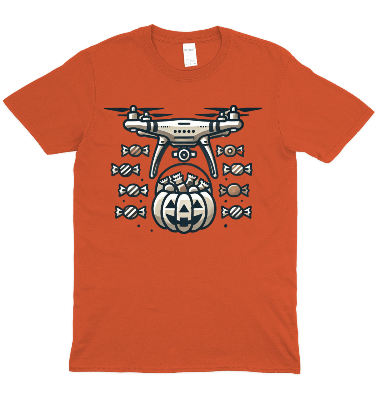 Trick Or Treat Drone Graphic T-Shirt