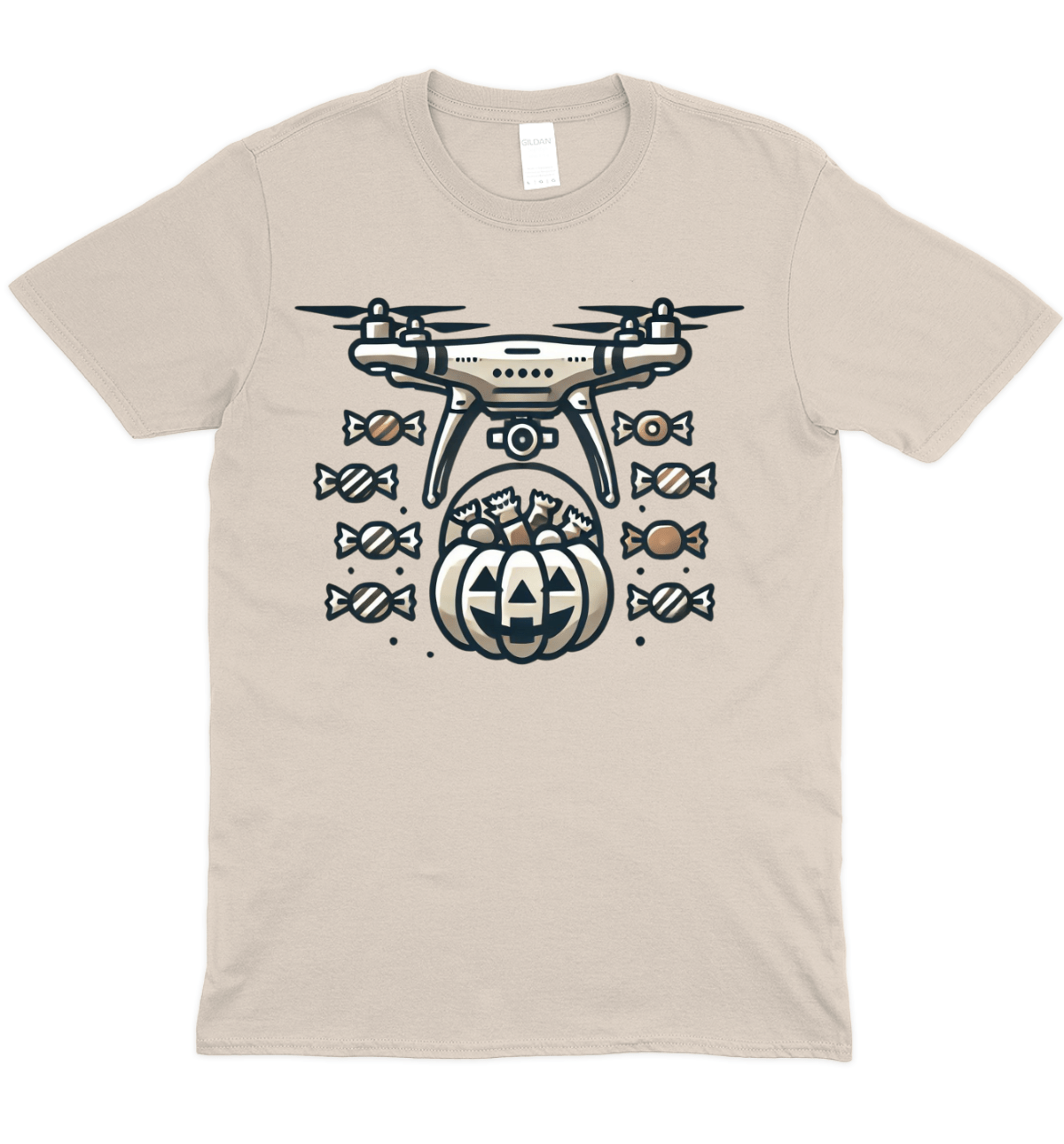 Trick Or Treat Drone Graphic T-Shirt