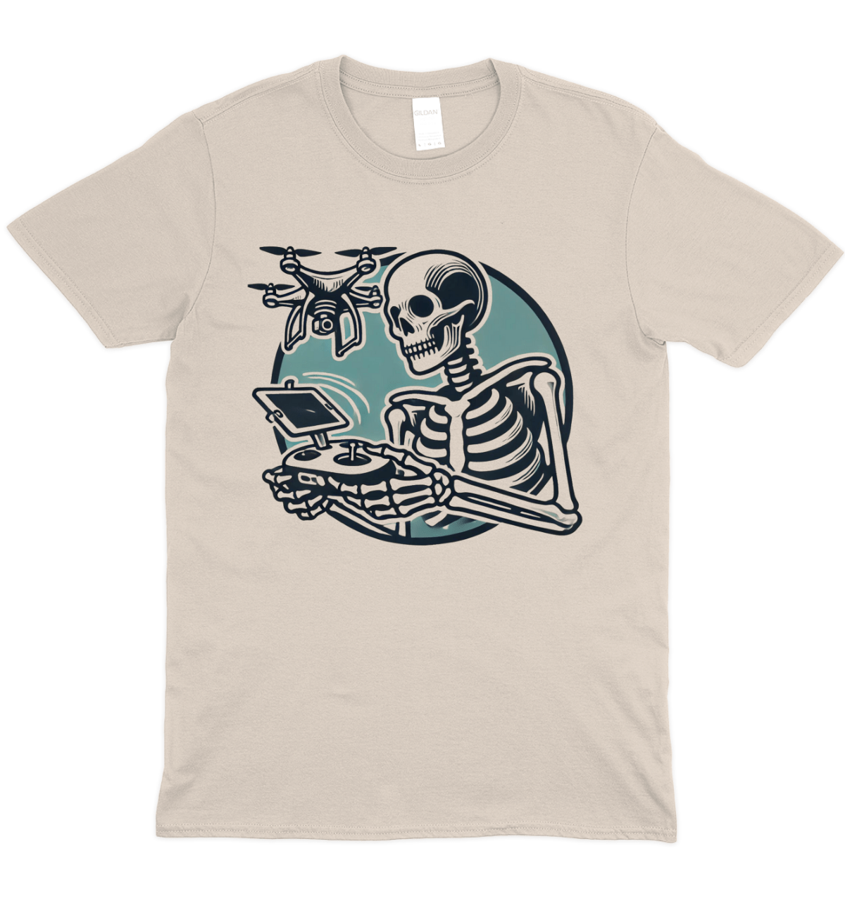 Skeleton Drone Graphic T-Shirt