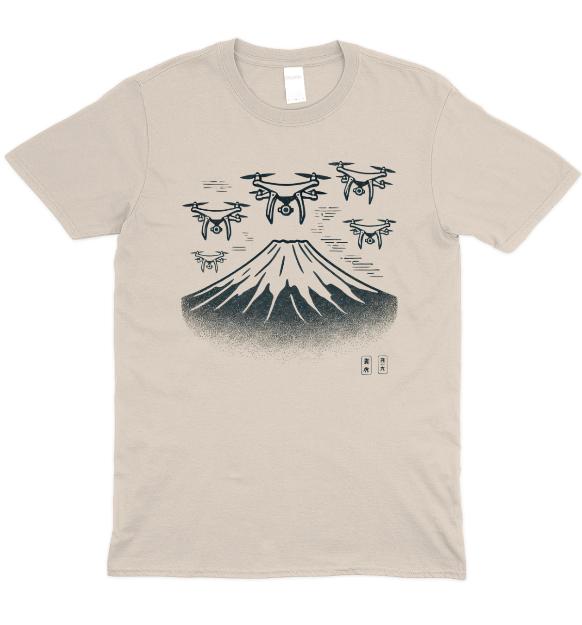 Mount Fuji Drone Graphic T-Shirt