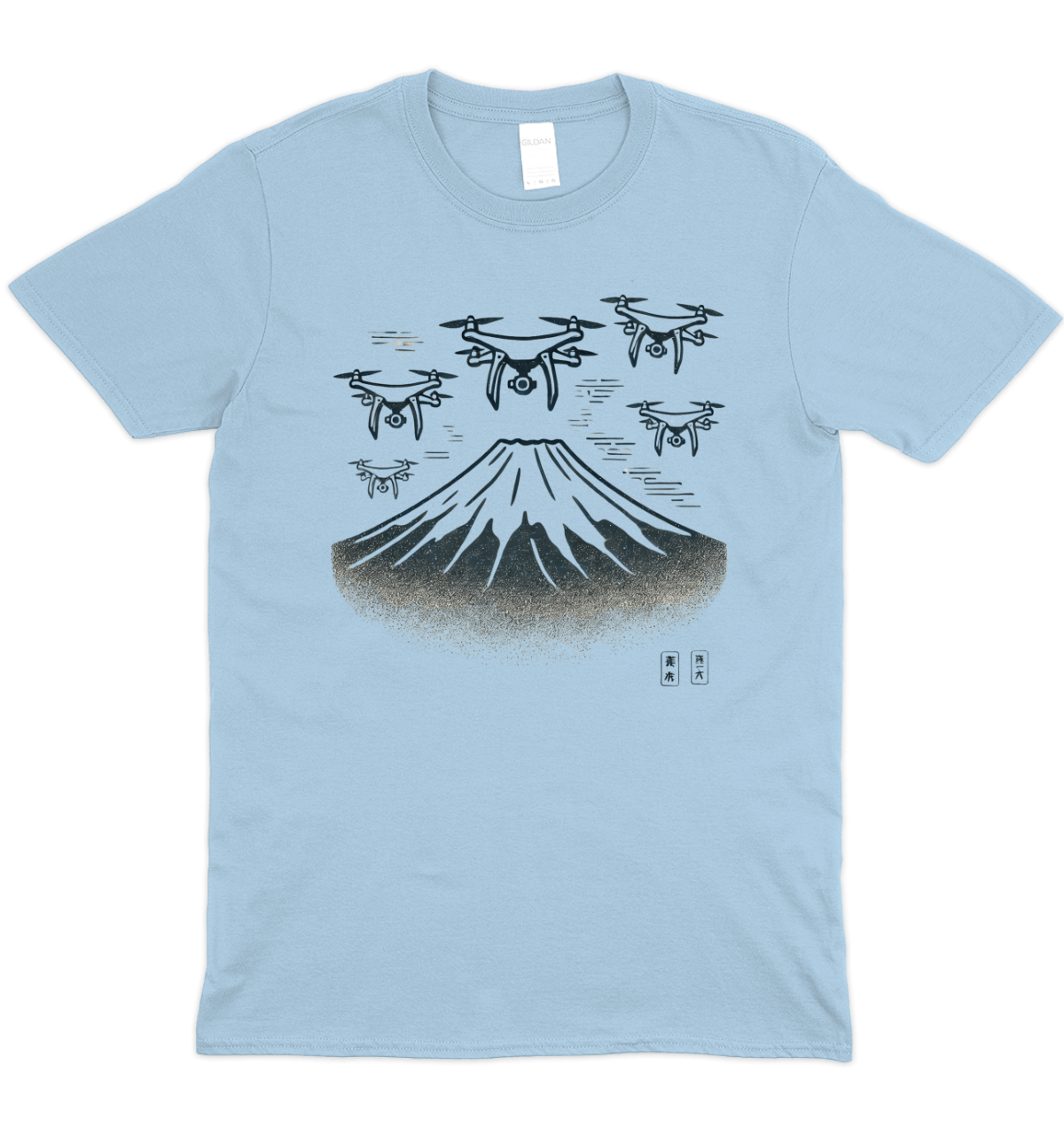 Mount Fuji Drone Graphic T-Shirt