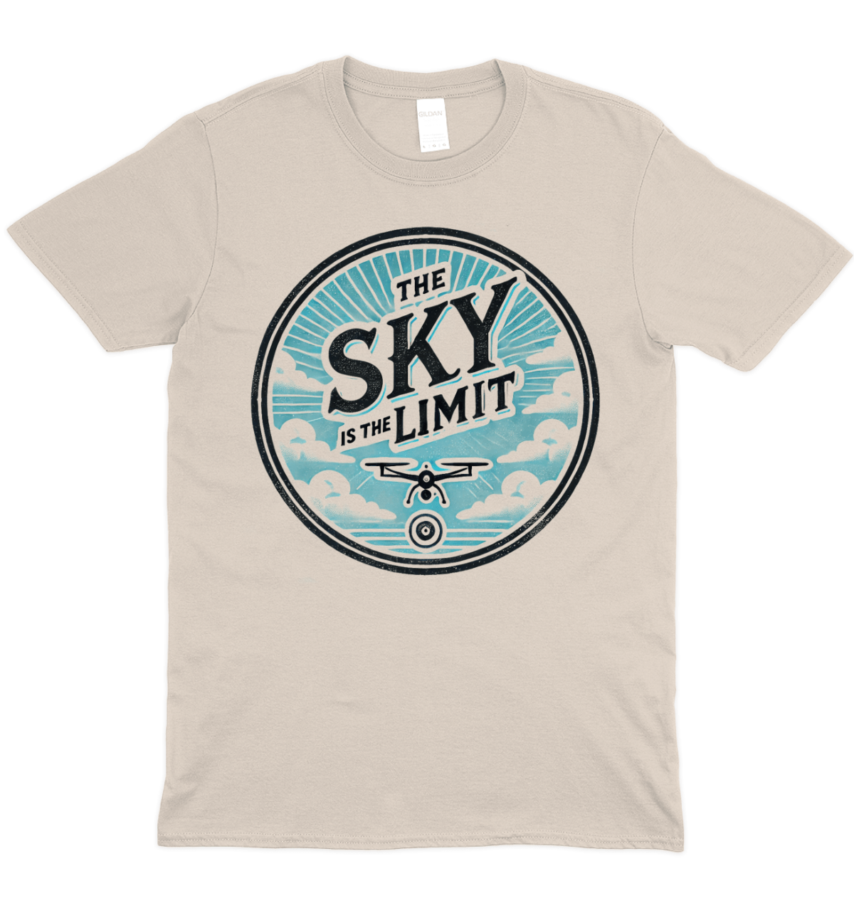 The Sky Is The Limit Cloud Drone Graphic T-Shirt