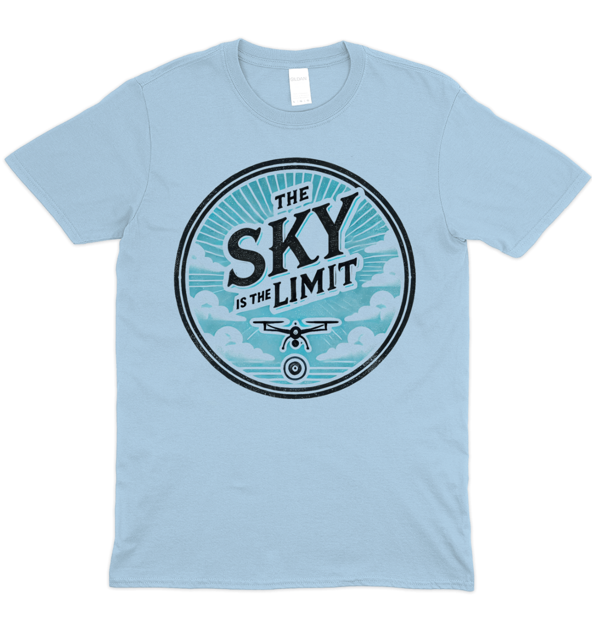 The Sky Is The Limit Cloud Drone Graphic T-Shirt