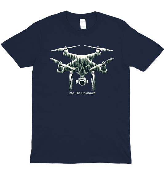 Into The Unknown Drone Graphic T-Shirt