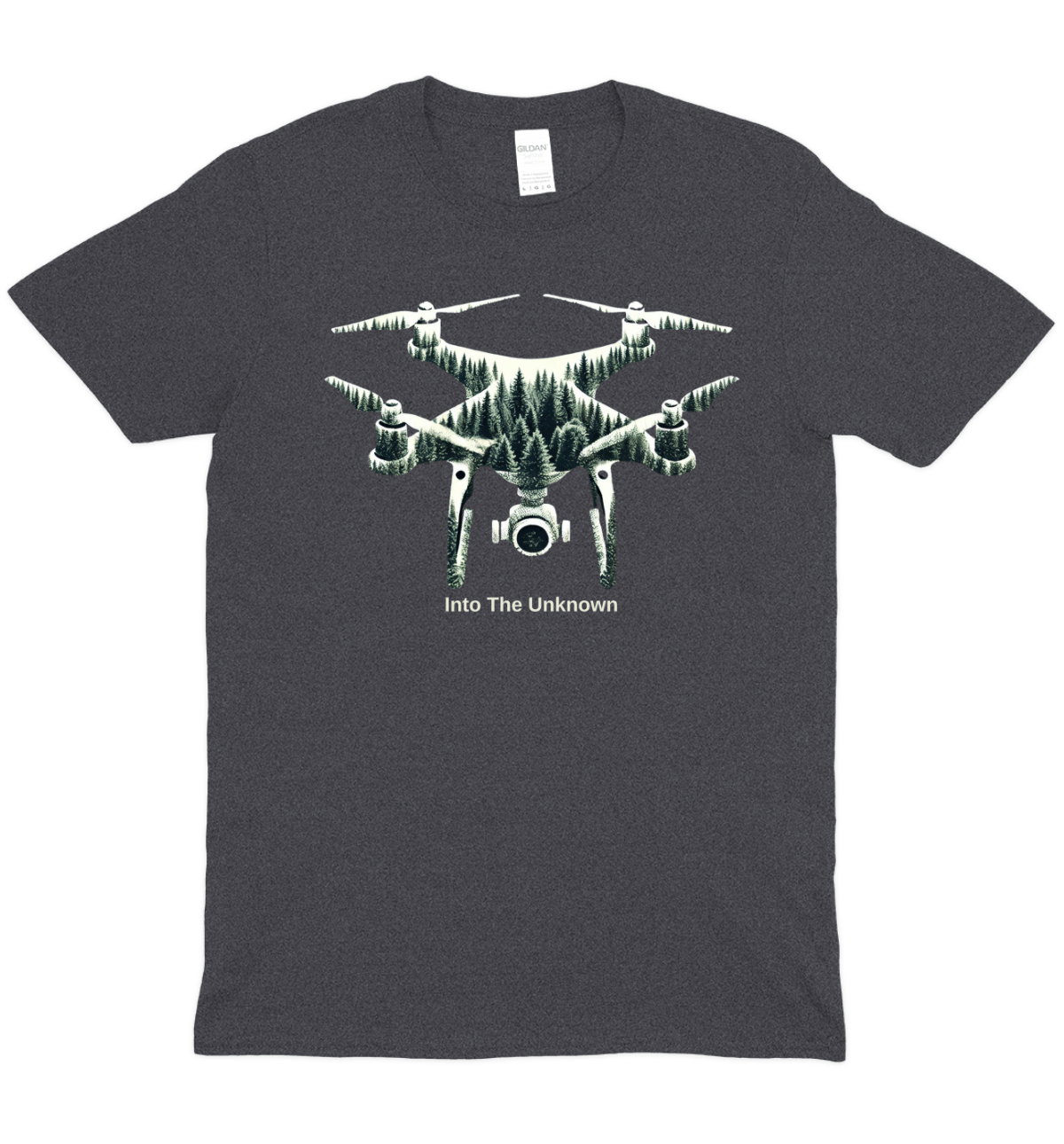 Into The Unknown Drone Graphic T-Shirt