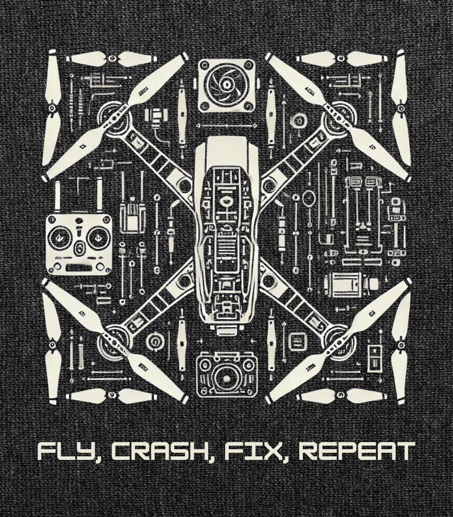 Fly, Crash, Fix, Repeat Graphic T-Shirt