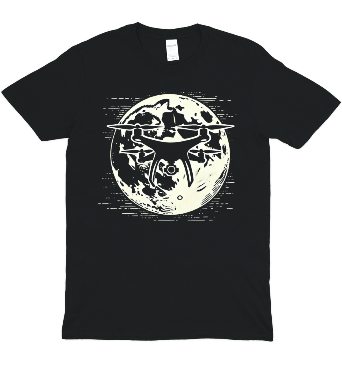 Moonlight Drone Pilot Graphic T-Shirt