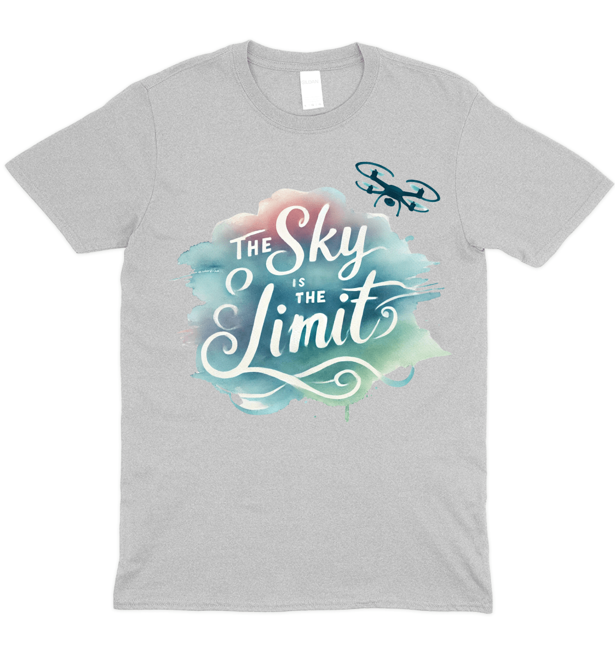 Water Color Drone Graphic T-Shirt