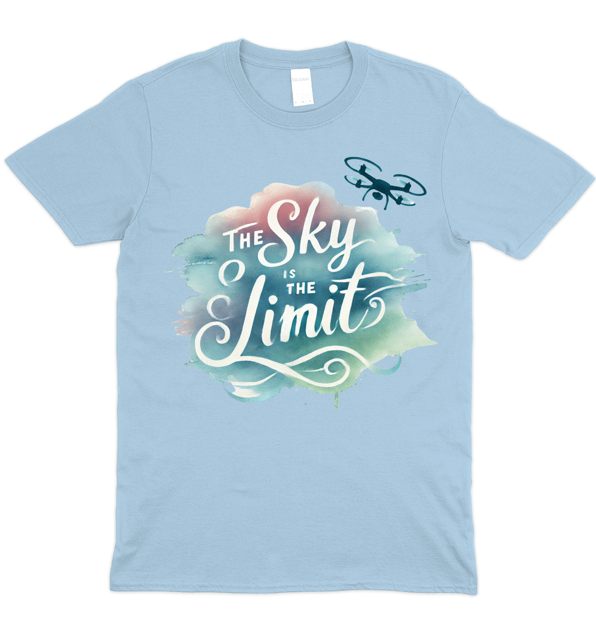 Water Color Drone Graphic T-Shirt