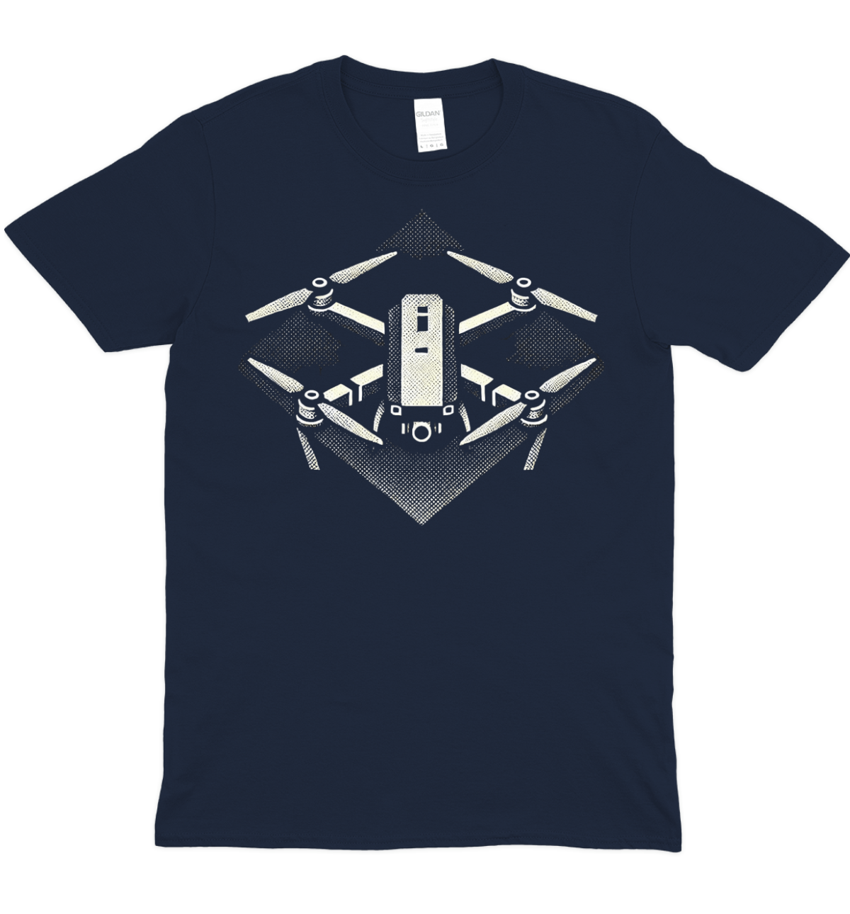 Halftone Drone Graphic T-Shirt